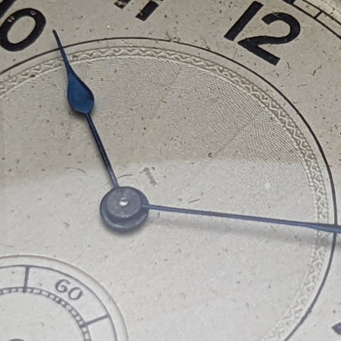 Antique Mumei pocket watch Art Nouveau flower sculpture alloy case works well